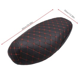 Alomejor Leather Motorcycle Seat Cover - Universal Fit, Waterproof, Abrasion Protection, Quick Drainage - Black, M Size
