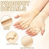 Yearntown 3 Pairs Elderly Skin Thin Protector Gloves Tone Fingerless