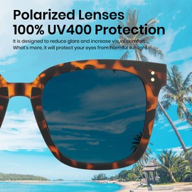 Cyxus P1577 Folding Sunglasses, Polarized Lenses, UV Protection, Small Face Effect, Ultra Lightweight, For Fishing, Driving, Climbing, Sports, Fashionable, Tortoise