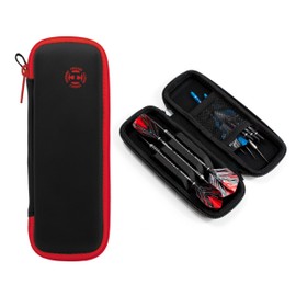 Harrows Darts Blaze Darts Wallet | Darts Case Holds 3 Assembled Darts and Accessories | Protective EVA Material | Professional Darts Accessories (Black RED)