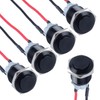 DMWD 5pcs 16mm Latching Metal Push Button Switch High Round