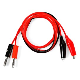 Kit De Cables 1m Banana 4mm Rojo Y Negro Con Pinzas Caiman