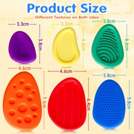 Fidget Toys Sensory Stone for Kids: 6 Pack Textured Worry Stone for Autism Kids Calming Down - Fidget Stress Toys for Anxiety Relief - Small Students Prizes Fidget Toys Gift