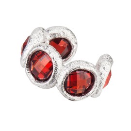 PHENIOTACE® Women's Ear Cuff 925 Silver (1 Piece) Ear Cuff with Stone Cubic Zirconia Clamp Earrings Cartilage Without Ear Hole Fake Earrings for Women and Girls, Sterling Silver, Cubic Zirconia