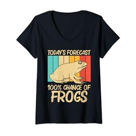 Womens Cute Frog Design For Men Women Toad Catcher Pet Animal Lover V-Neck T-Shirt
