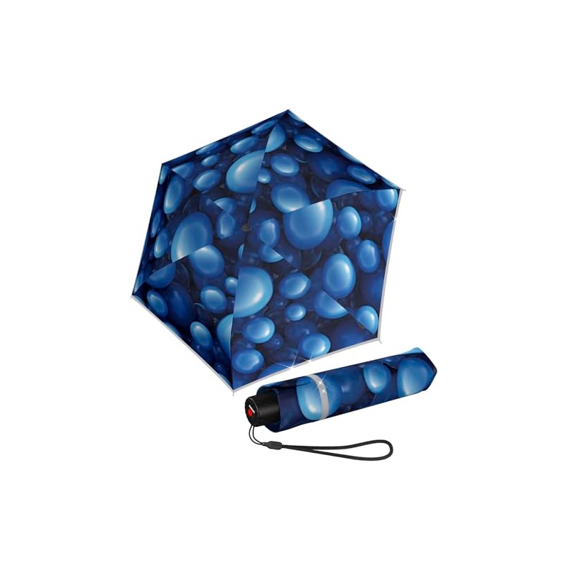 Knirps Children's Pocket Umbrella Rookie Reflective with Reflective Border, Dreaming,