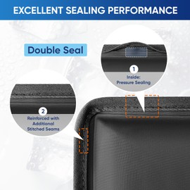 APEXUP Gel Ice Packs for Injuries Reusable, Soft Flexible Ice Packs for Injuries, Double Sided Cold Packs for Injuries, Ice Pack for Knee, Shoulder, Back, Hip, Leg, Arm (Black, S, 2PK)