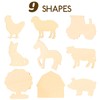Angoily 45pcs Unfinished Wood Cutouts, Farm Animal Shapes for Diy