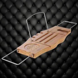 Umbra NEW NIB Luxury Bamboo Bath Tub Bathtub Caddy Shelf Wine Book Phone Tablet Rest