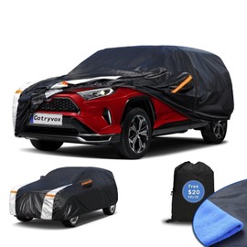 Cotryvox SUV Car Cover for Toyota RAV4 Hybrid/Prime (1996-2024) All-Weather Outdoor Waterproof Rain Snow UV Sun Protector Full Exterior Weatherproof,Indoor Car Cover.