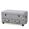 Baxton Studio Ottomans, Grey/Black
