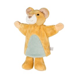 Sterntaler Lion Leo Hand Puppet - Soft Children's Toy for Puppet Theatre, Narration, Cuddling & Language Promotion - Perfect Playmate & Gift Idea, Matte Yellow