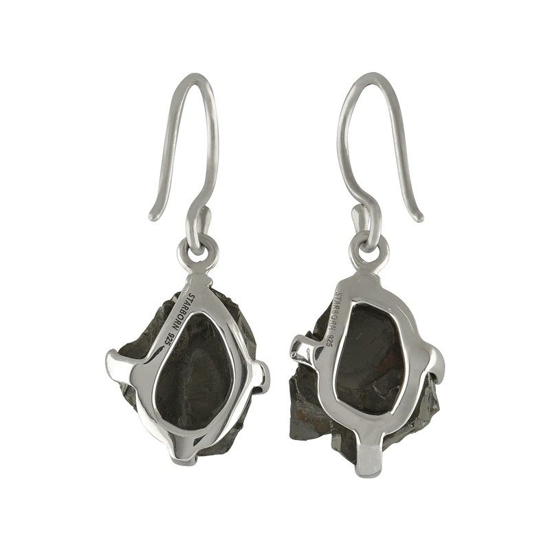 Starborn Rohstein Elite Shungite Earrings in 925 Sterling Silver, Gemstone