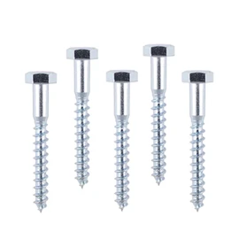 RADSO® M10 (10mm x 70mm) Zinc-Plated Hex Head Coach/Wood/Lag Screws -DIN 571- Ideal for Wood, Masonry, Brick, Concrete- Perfect for Fences, Shelves, Decking, Professional & DIY Projects- Pack of 10