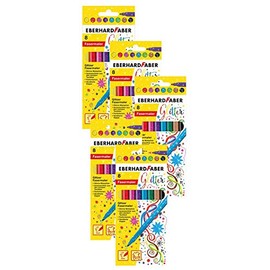 Eberhard Faber 551008 - Fibre-Tip Pens in Cardboard Case, 5 Packs