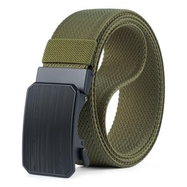 HASHIJI Ratchet Belt for Men - Elastic Nylon Tactical BeltsThicker No Holes Adjustable, W:3.8cm L:105cm