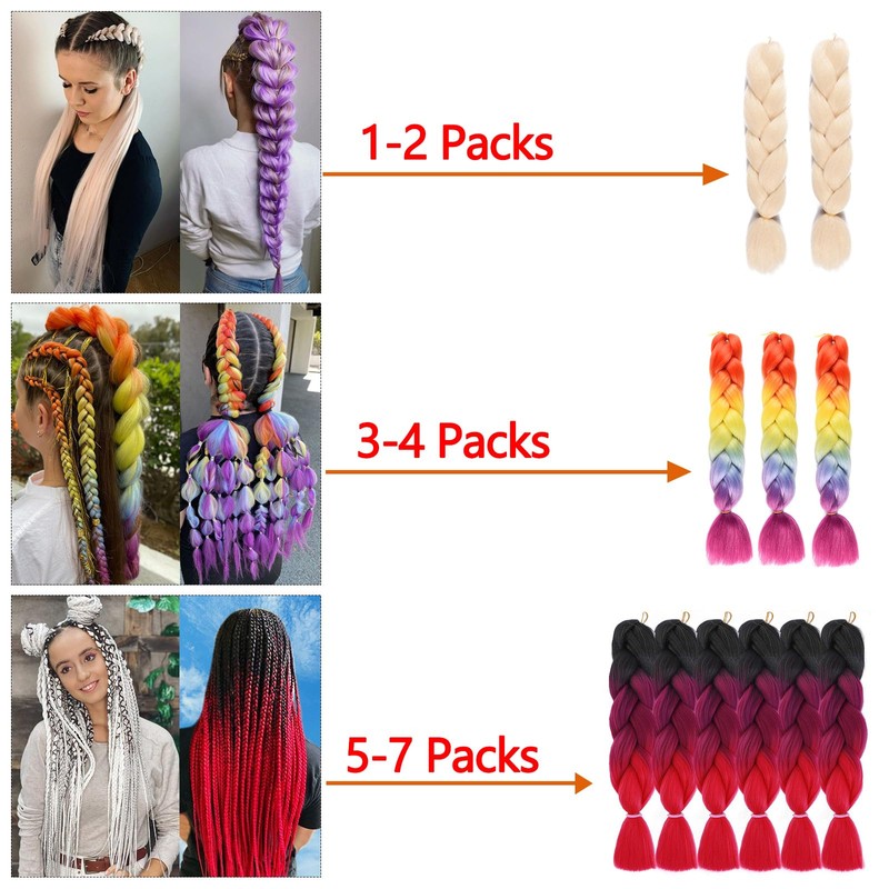 Herina Green Braiding Hair For Braids One Pack Jumbo Fake