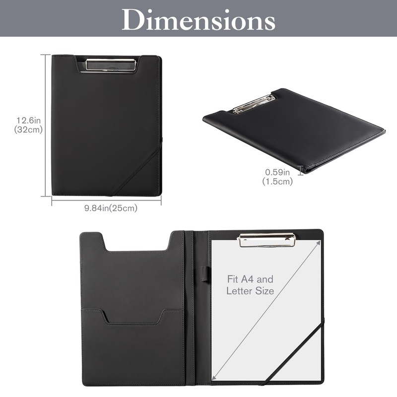 ProCase Clipboard Folder Portfolio, Leather Business Padfolio Organizer Letter Size