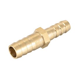 sourcing map Hose Brass Reducer Barb Hose Connector Adapter ID 10mm to 8mm Barb (Pack of 1)