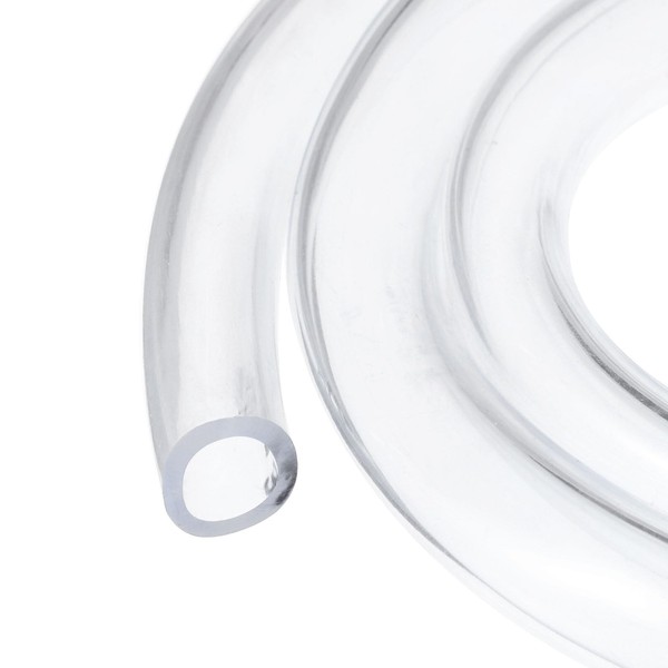 Rebower 1/2" x 5/8" Clear Plastic PVC Tubing 10ft Flexible