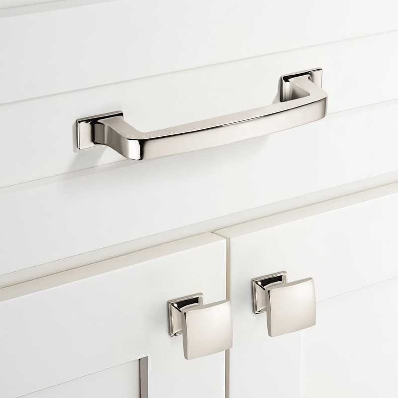 kHTumeWare 10 Pack 5 Inch Cabinet Handles - Polished Nickel