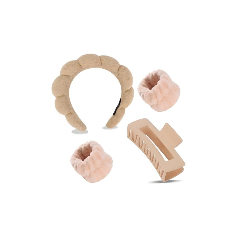 GeorgeX: 4 diademas de esponja y 2 muñequeras para maquillaje