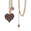 GUESS "Basic" Gold Cheetah Heart Pendant Necklace, 16" + 1"
