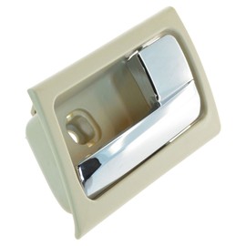 TRQ Right Interior Door Handle Chrome & Camel Tan Passenger Side Compatible with 2006-2011 Ford Crown Victoria Mercury Grand Marquis