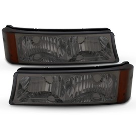 AKKON - For 03-06 Avalanche| Silverado Smoked Parking Bumper Turn Signal Lights Lamp Pair Driver&Passenger Side