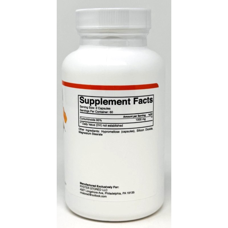 Rydter Turmeric Curcumin Phytosome 1000mg 95% Curcuminoids, Bone & Joint