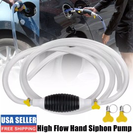 Unbranded 10FT Siphon Hose Pump Self Priming Jiggler Shaker Transfer Fuel Water Oil Gas - A+B