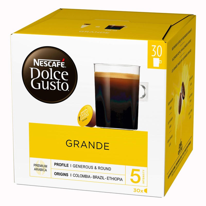 NESCAFÉ Dolce Gusto Grande Coffee Pods, 30 Capsules (30 Servings)