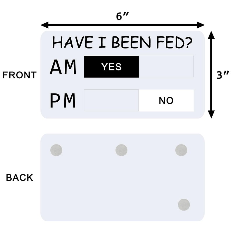 Dog Feeding Reminder Sign, Have I Been Fed Symbol, Pet