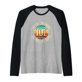 Joe vintage for men gift idea funny name gifts Raglan Baseball Tee