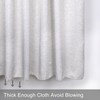 YINFUNG Glitter Shower Curtain Silver Grey Cloth Sparkly Curtains for