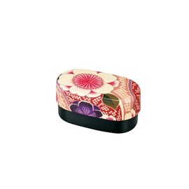 Tatsumiya 830 30480 Cloth Pasting Oval Bento Box, Cherry Blossom Pink
