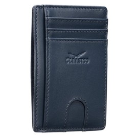 Claasico Front Pocket Small Minimalist Leather Wallet RFID Blocking Genuine Leather Credit Card Holder