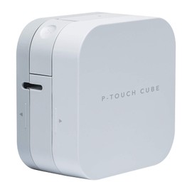 Brother Brother P-touch Cube Bluetooth-Monochrom Beschriftungsgerät (für 3,5 bis 12 mm breite TZe-Schriftbänder, bis zu 20 mm/Sekunde Druckgeschwindigkeit), Hellgrau