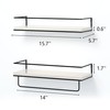 Shario White Floating Shelves - Set of 2, Wall Mounted