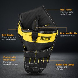 Drill Holster,Heavy-Duty Impact Holster for Tool Belt,Drill Holder,Drill Pouch Fits Most Drills