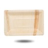 ECO Leaf 25 Disposable Palm Leaf Serving Platters, Small Rectangle