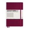 LEUCHTTURM1917 - Medium A5 Squared Hardcover Notebook (Port Red) -
