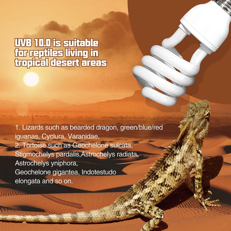 YauldSun UVA UVB Reptile Heat Lamp (10.0 26W)