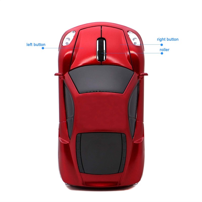 DAY DAY HAPPY Computer Mouse USB 2.4GHz Racing Car 3D