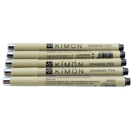 ANCLLO 5pcs Micron Needle Pen Set For Students' Drawing And Illustration, Fine Tip Pens 01/03/05/08.BR