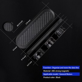 Jawmoy 4 PCS Car Cable Holder Clips, Carbon Fiber Waterproof Self Adhesive USB Charging Wire Cord Base, Universal Phone PC Wire USB Cord Holder for Home, Office, Cubicle, Car (Black)