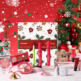 UCANBE Makeup Advent 2025, 12 Days Christmas Countdown Calendar Surprise Gift Kit, Festival Holiday Xmas Cosmetic Starter Makeup Set with 12 Beauty Boxes for Teens Girls Women