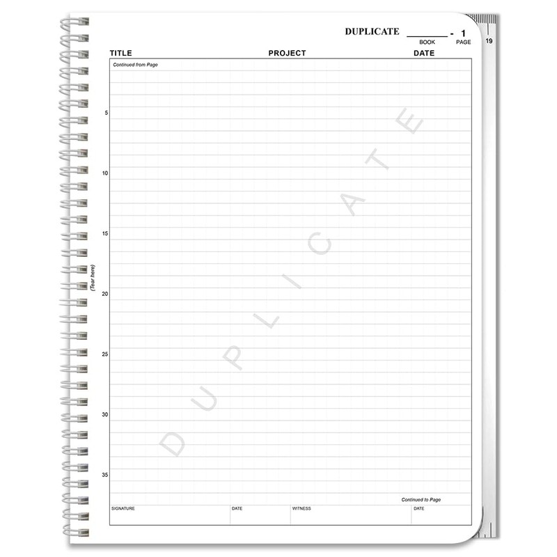BookFactory Carbonless Lab Notebook (Scientific Grid Format) - Laboratory Notebook