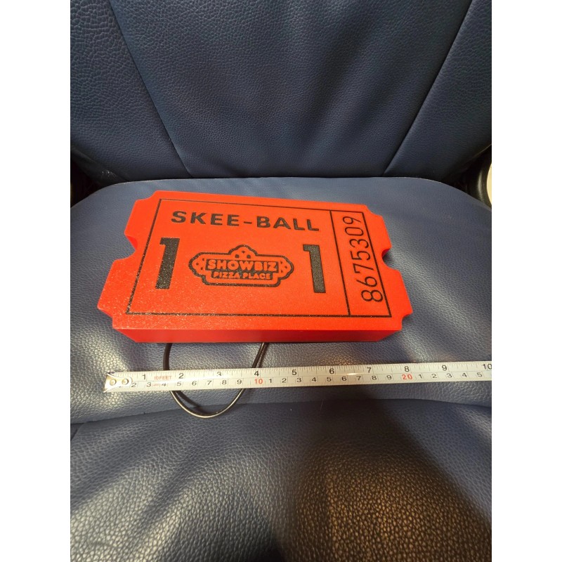 Showbiz Pizza Skee Ball Ticket LED Red Sign - Man