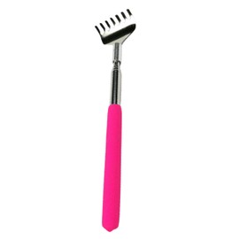 Glamified Glam Stainless Steel Back Scratcher Massager, Telescoping Scratching Tool, Portable Extendable Back Scratcher with Telescopic Handle for Adults, Men, Women - Itch Relief (Pink)